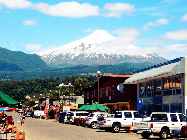 O gelo do Chile, este é o vulcão Villarica.